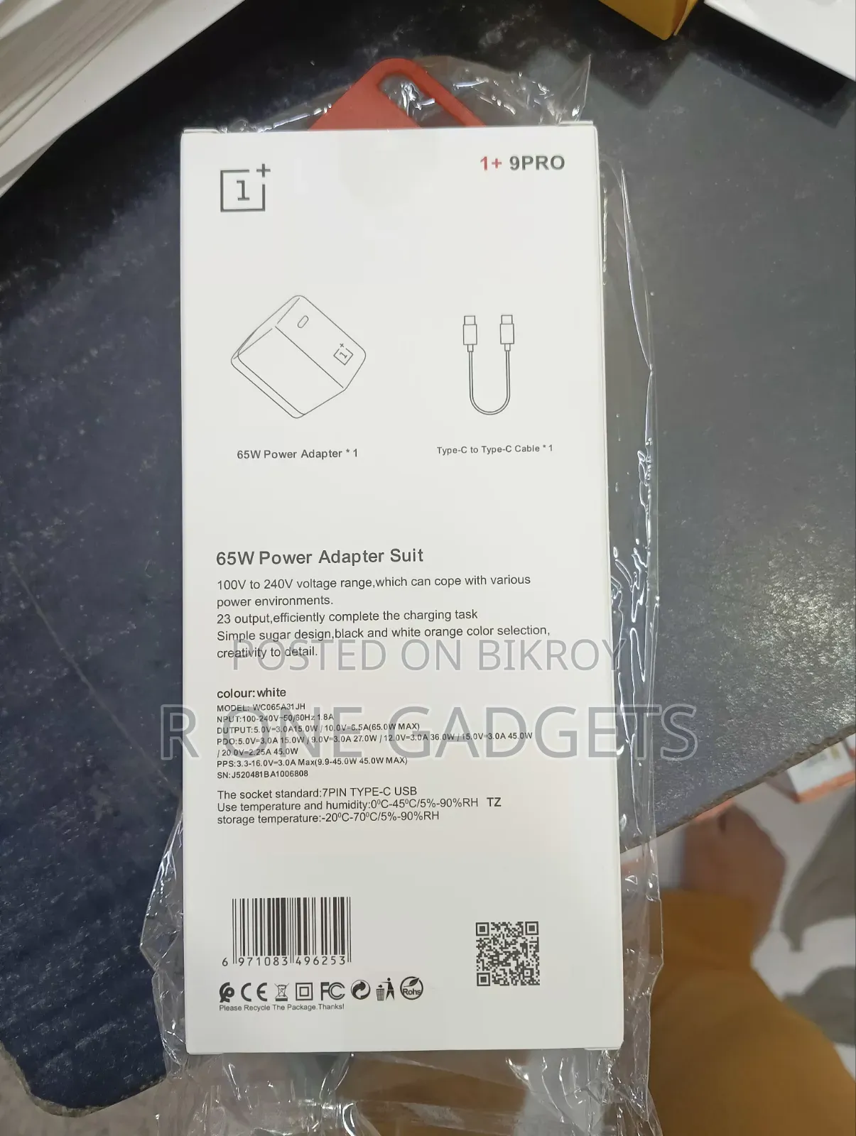 One Plus 65 Watt Original Charger