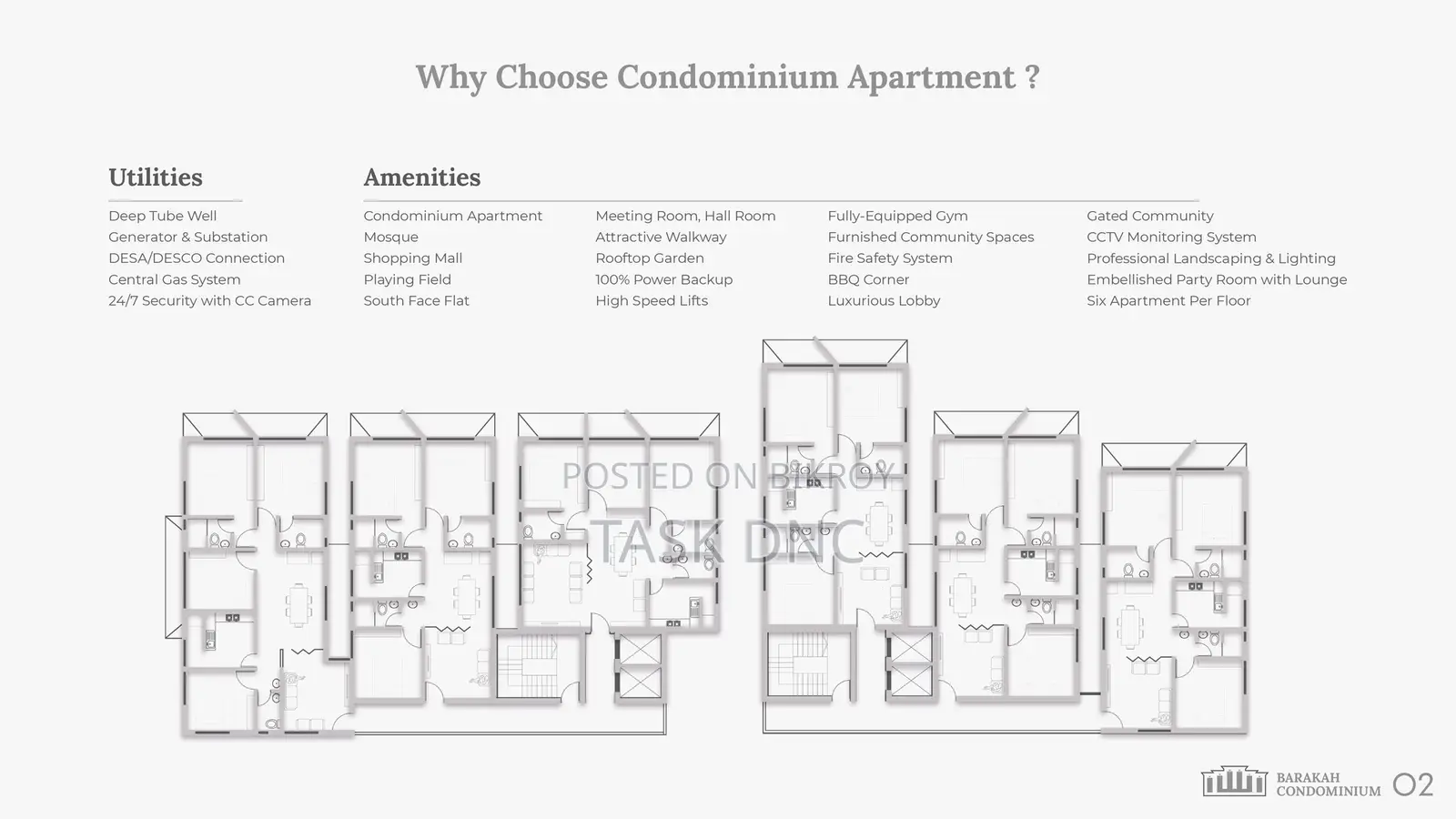 3-Bedroom Apartment for Sale at Barakah Condominium, Uttara