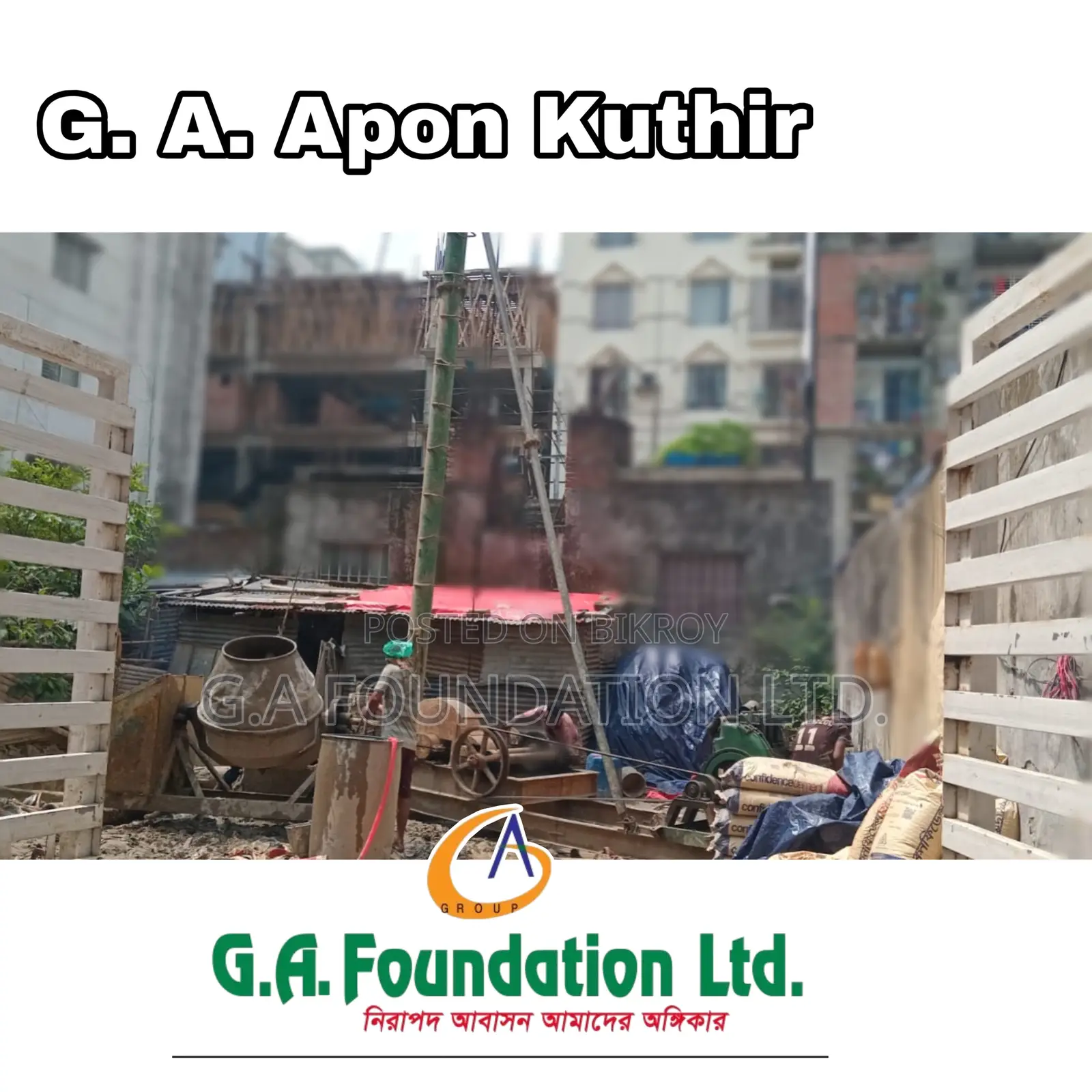 3bdrm Apartment in G. A. Apon Kuthir, Mirpur for Sale