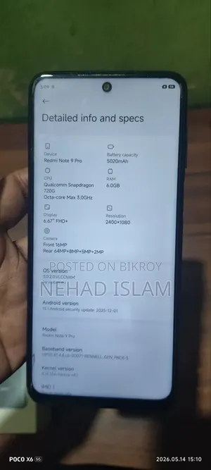 Xiaomi Redmi Note 9 Pro 128 GB Black