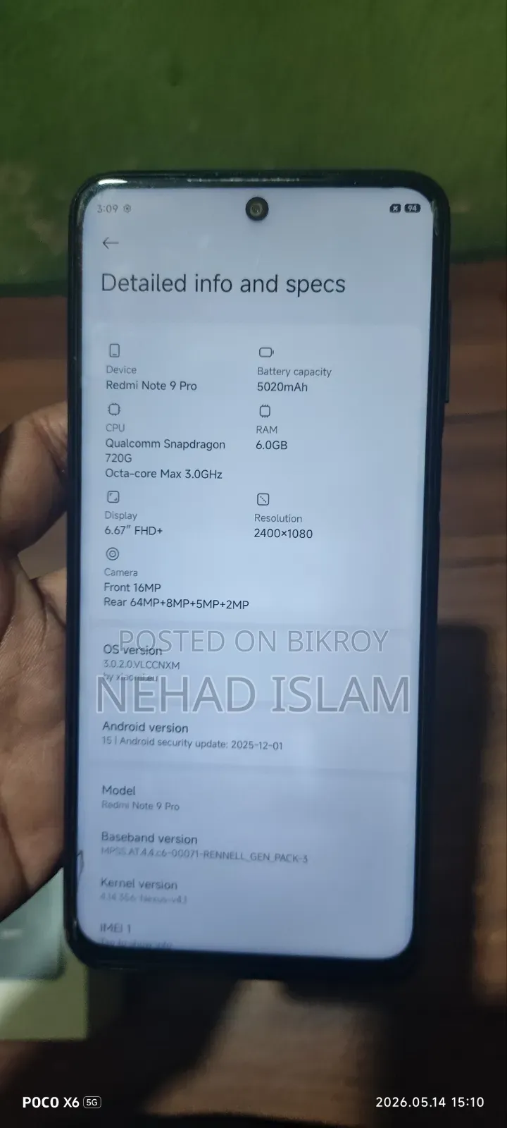 Xiaomi Redmi Note 9 Pro 128 GB Black