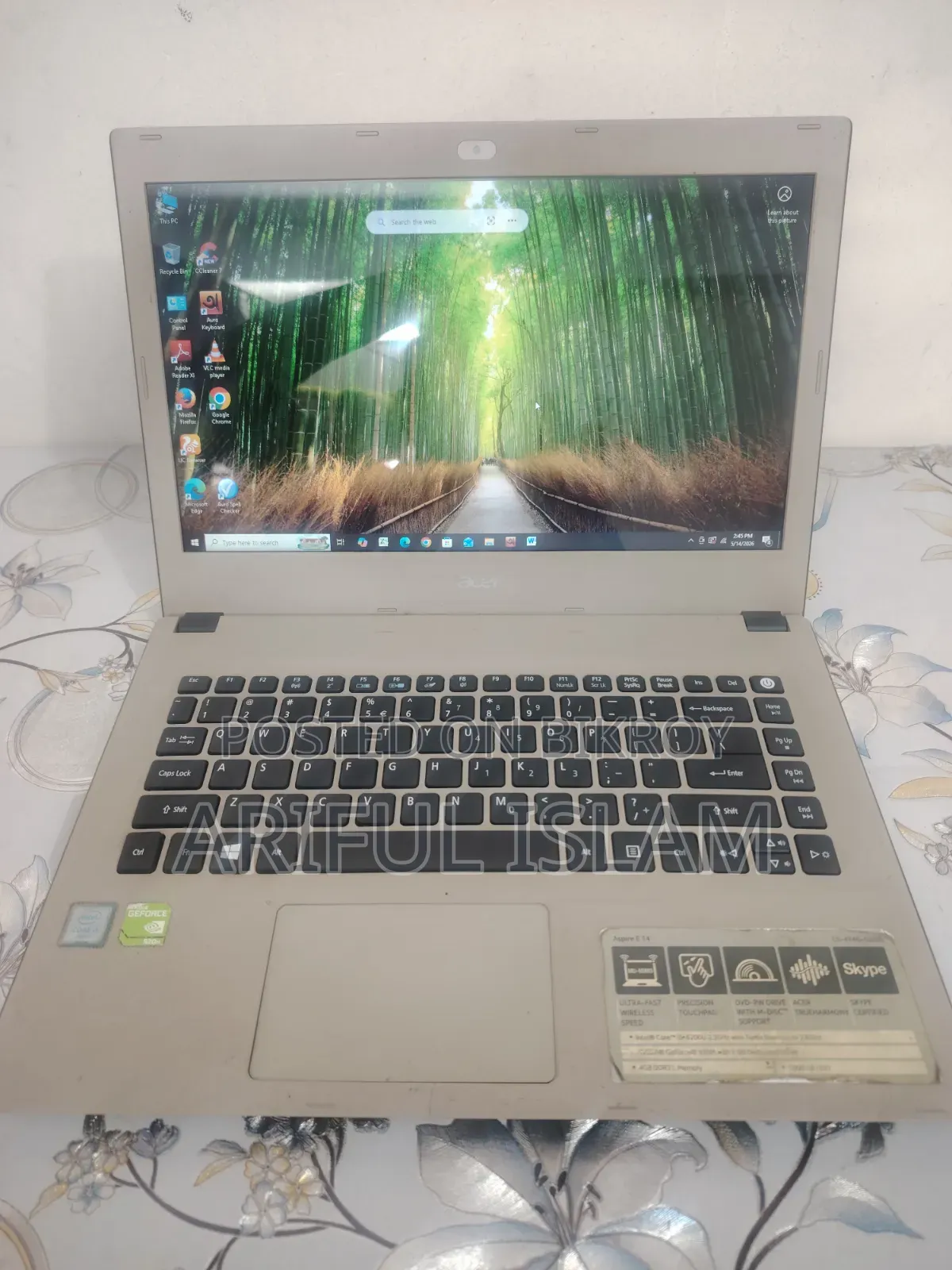 ল্যাপটপ Acer Aspire E5-474g ৮জিবি ইন্টেল কোর আই৫ এইচডডি ৫০০জিবি