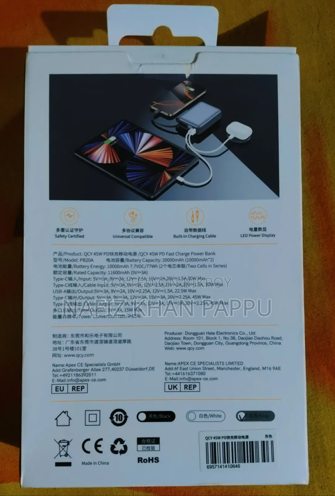 Qcy 45 Watt Fast Charging Supported