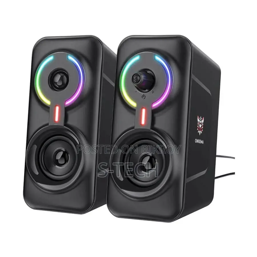 Onikuma L6 RGB 2.0 Bluetooth Black Multimedia Gaming Speaker
