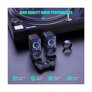 Onikuma L6 RGB 2.0 Bluetooth Black Multimedia Gaming Speaker