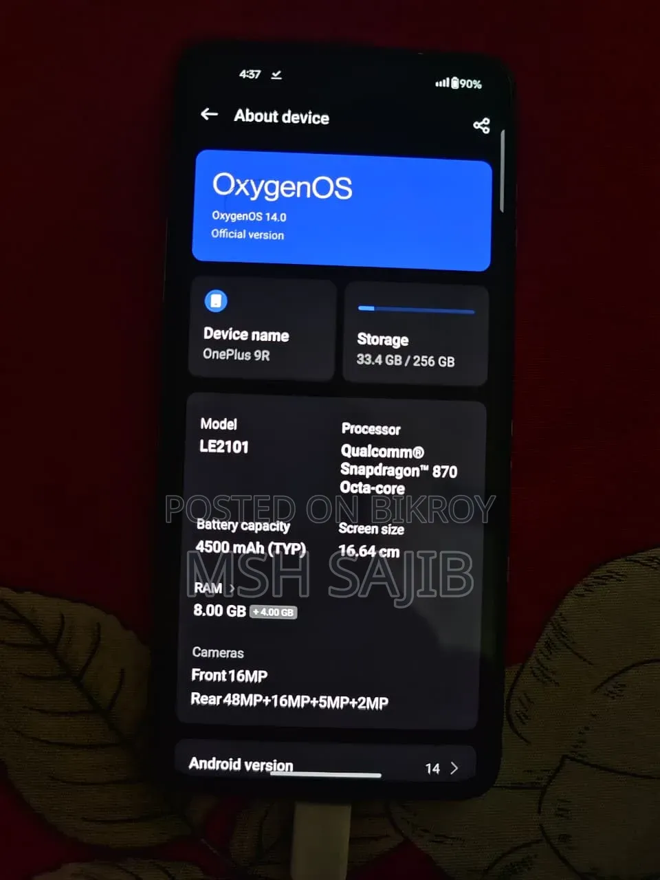 OnePlus 9R 256 GB Blue