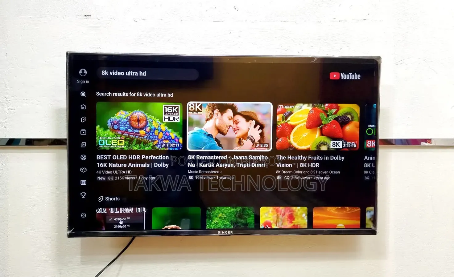Singer 43-inch Smart Android Frameless Voice Control TV