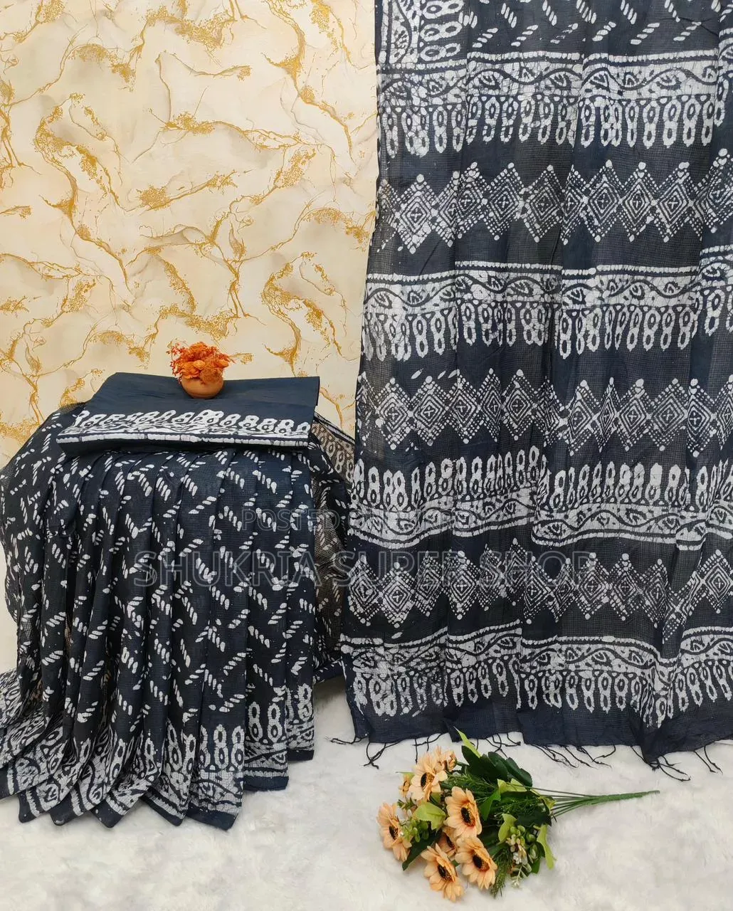 Vegetable Kota Cotton Batik Saree