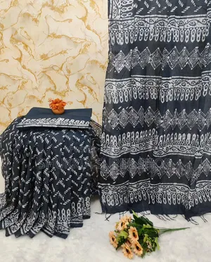 Vegetable Kota Cotton Batik Saree
