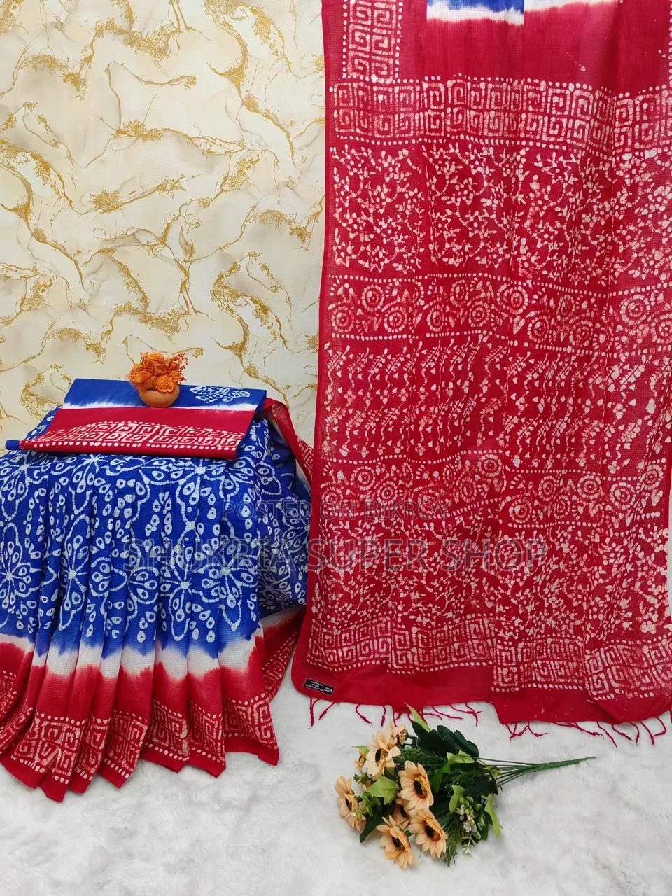 Vegetable Kota Cotton Batik Saree