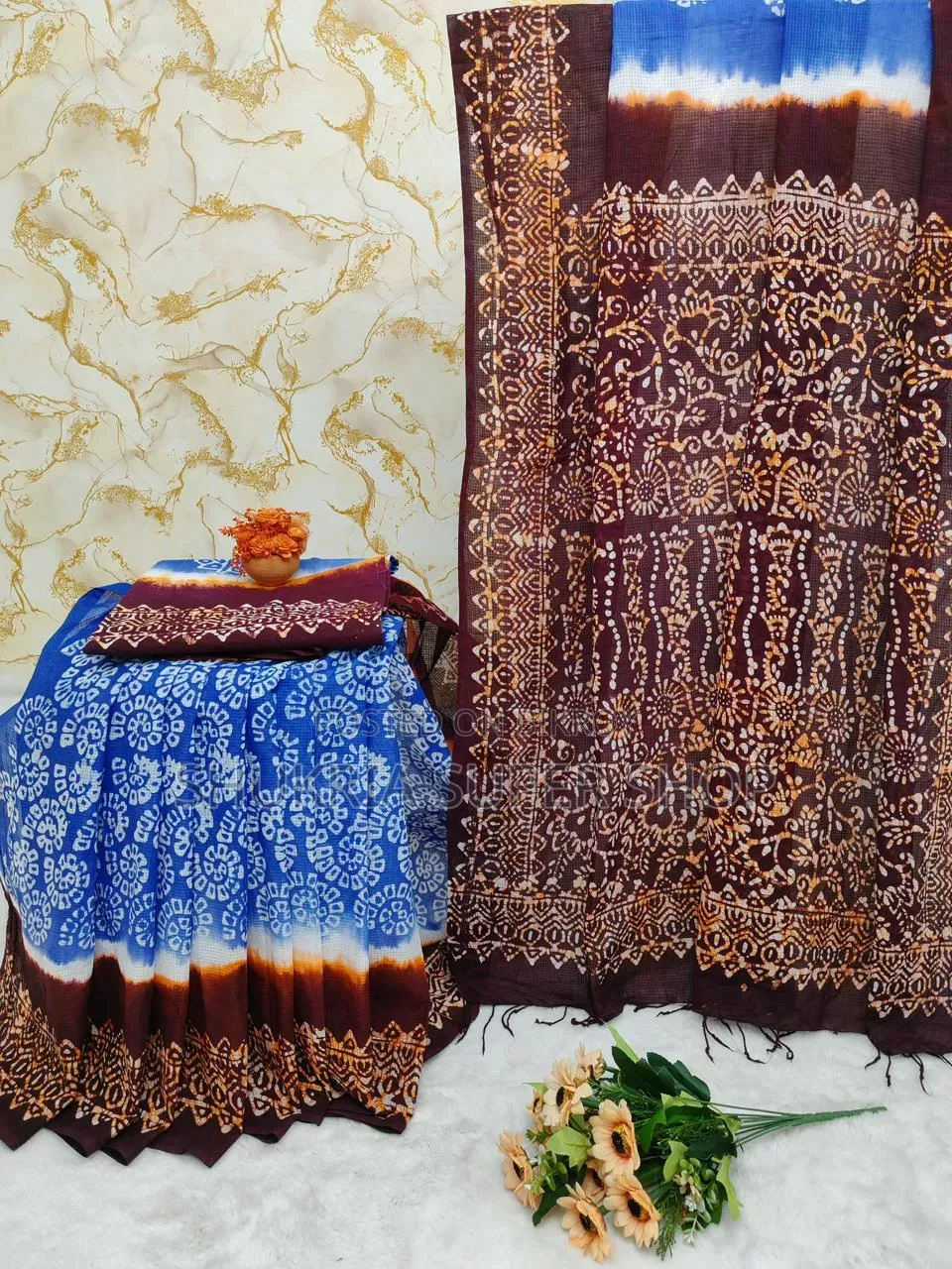 Vegetable Kota Cotton Batik Saree