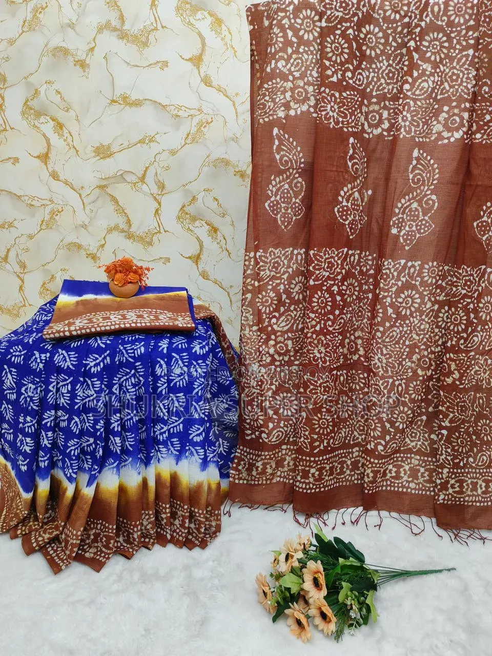 Vegetable Kota Cotton Batik Saree