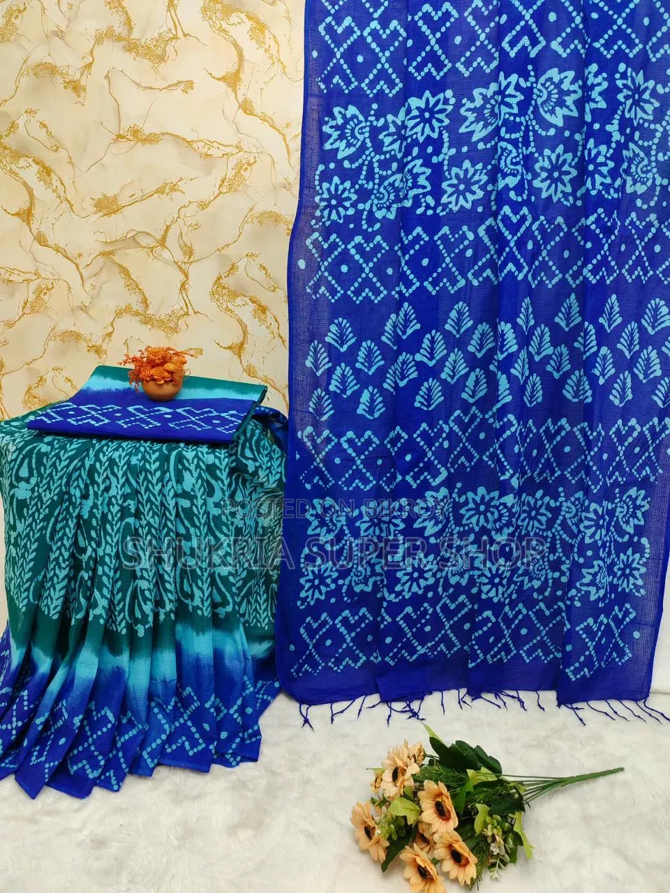 Vegetable Kota Cotton Batik Saree