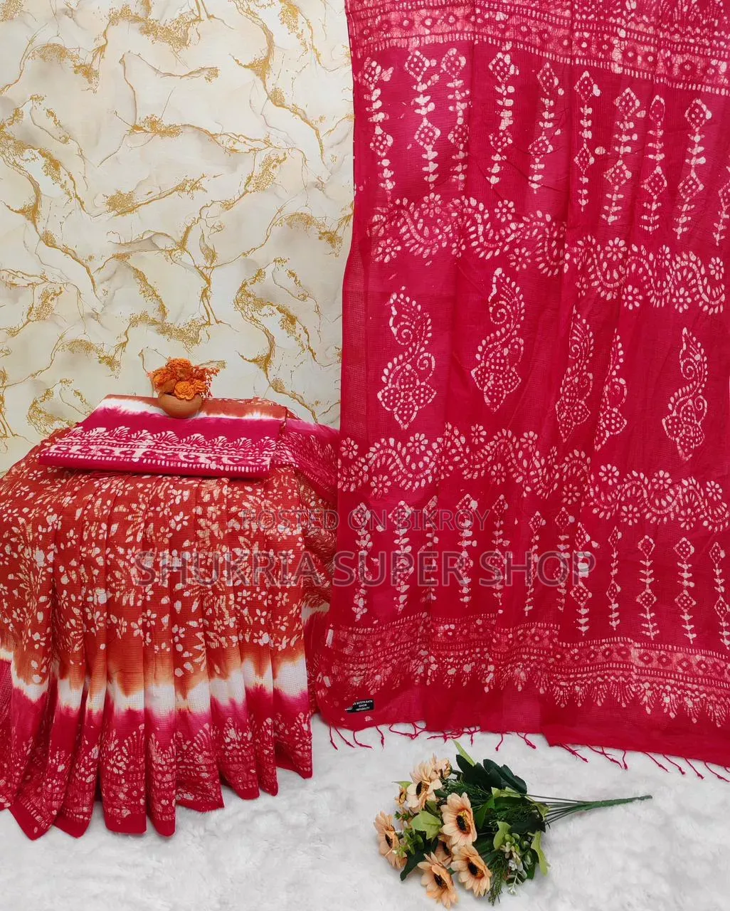 Vegetable Kota Cotton Batik Saree
