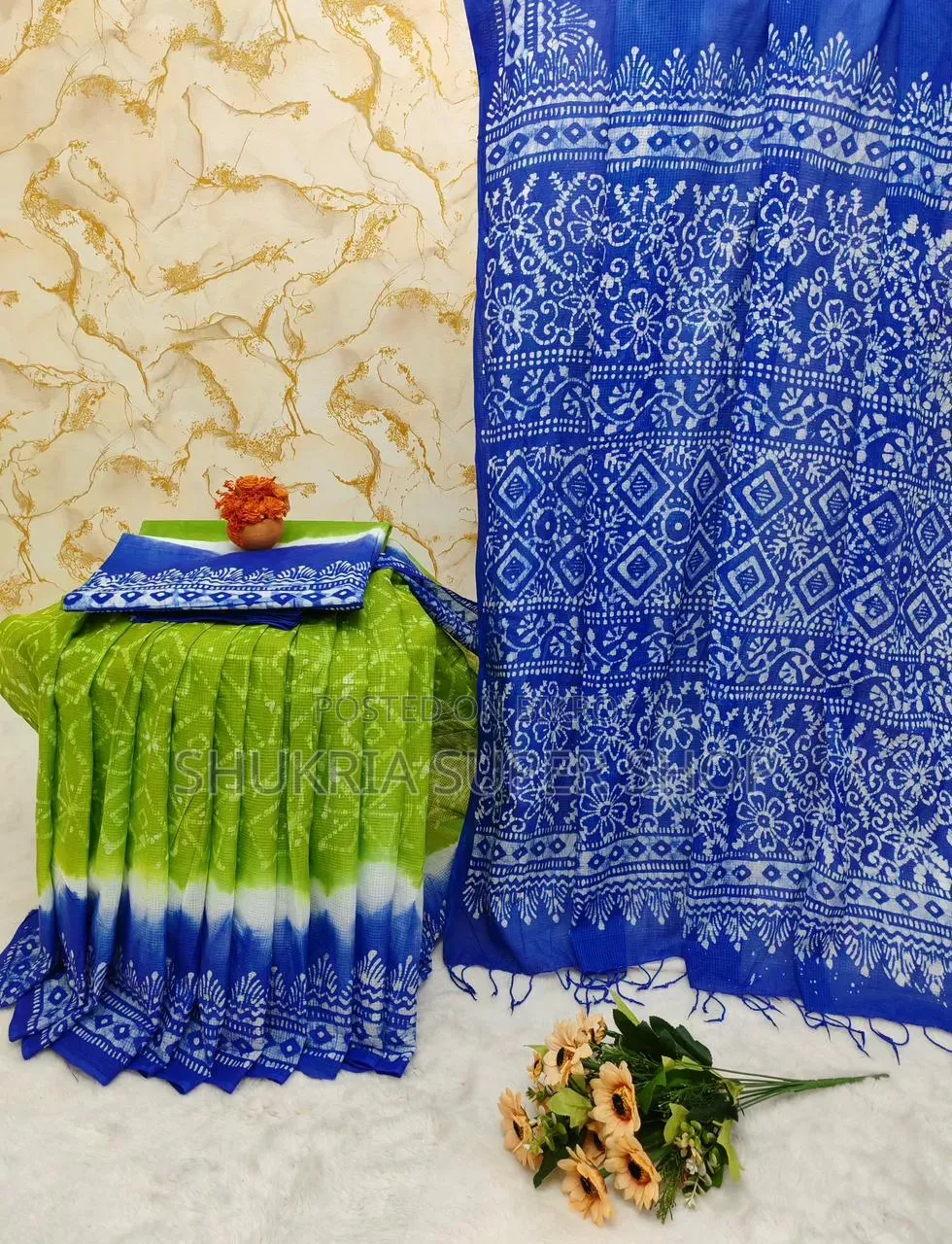 Vegetable Kota Cotton Batik Saree