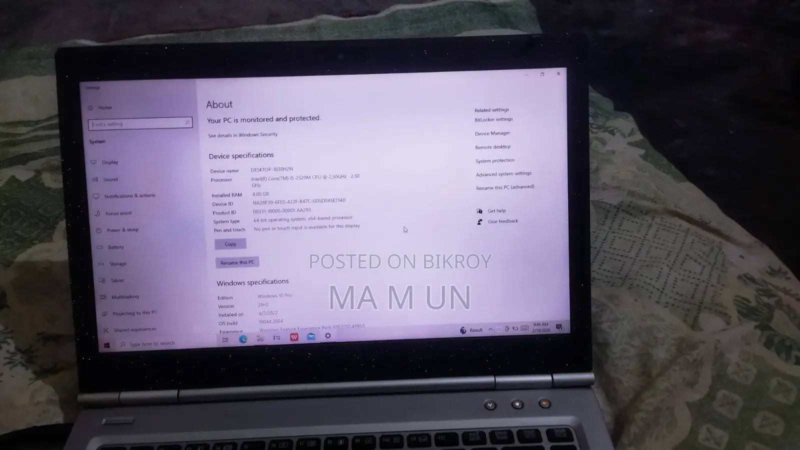 Laptop HP EliteBook 840 G3 4GB Intel Core I5 HDD+SSD 512GB