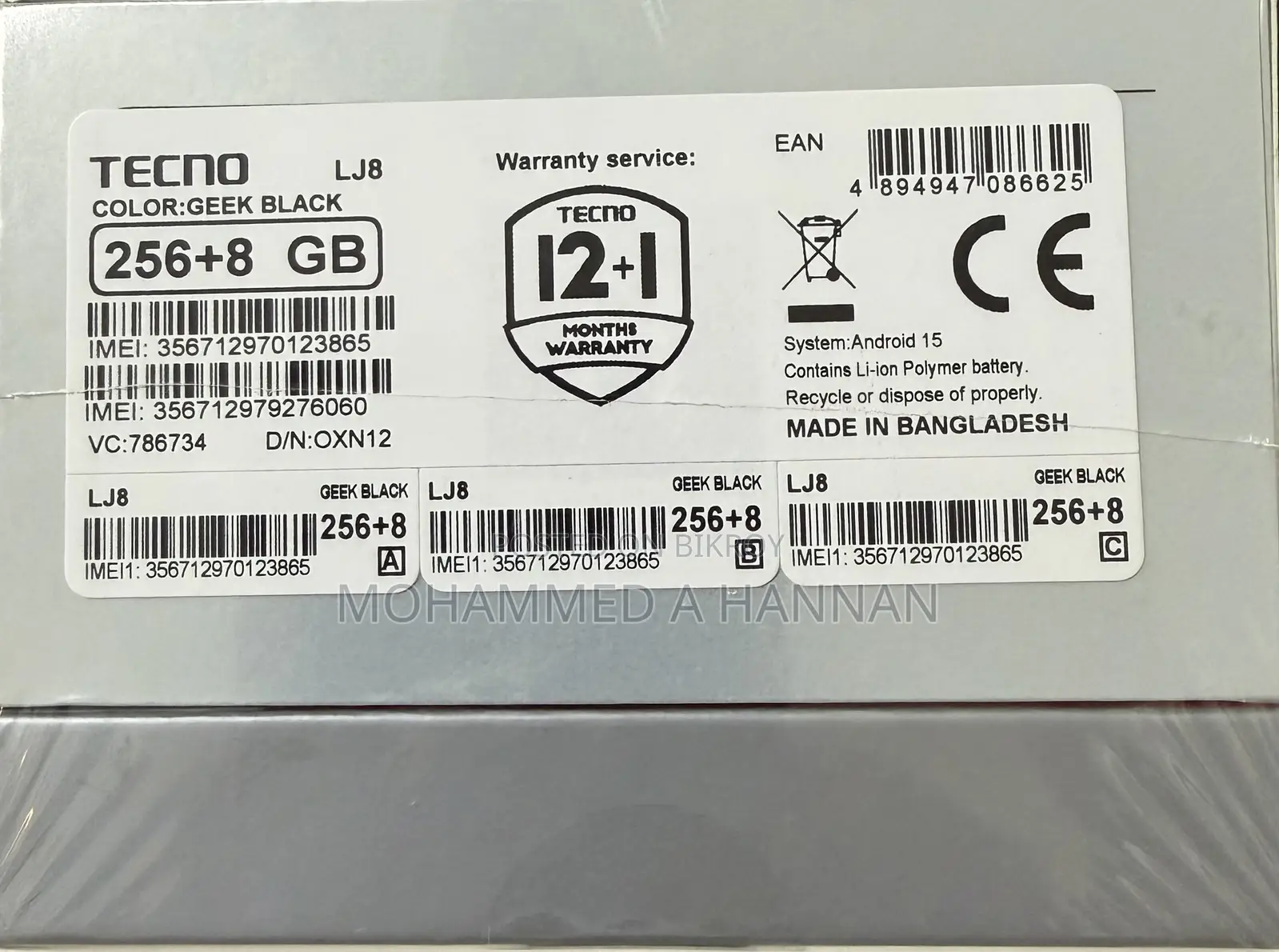 New Tecno Pova 7 Pro 5G 256 GB Black