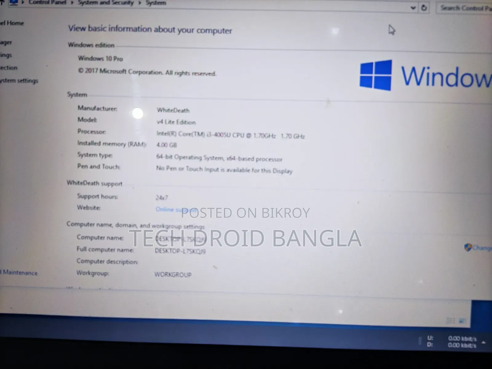Laptop Dell Inspiron 3443 4GB Intel Core I3 HDD 512GB