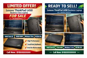 ল্যাপটপ Lenovo ThinkPad L450 8GB Intel Core I5 HDD 512GB