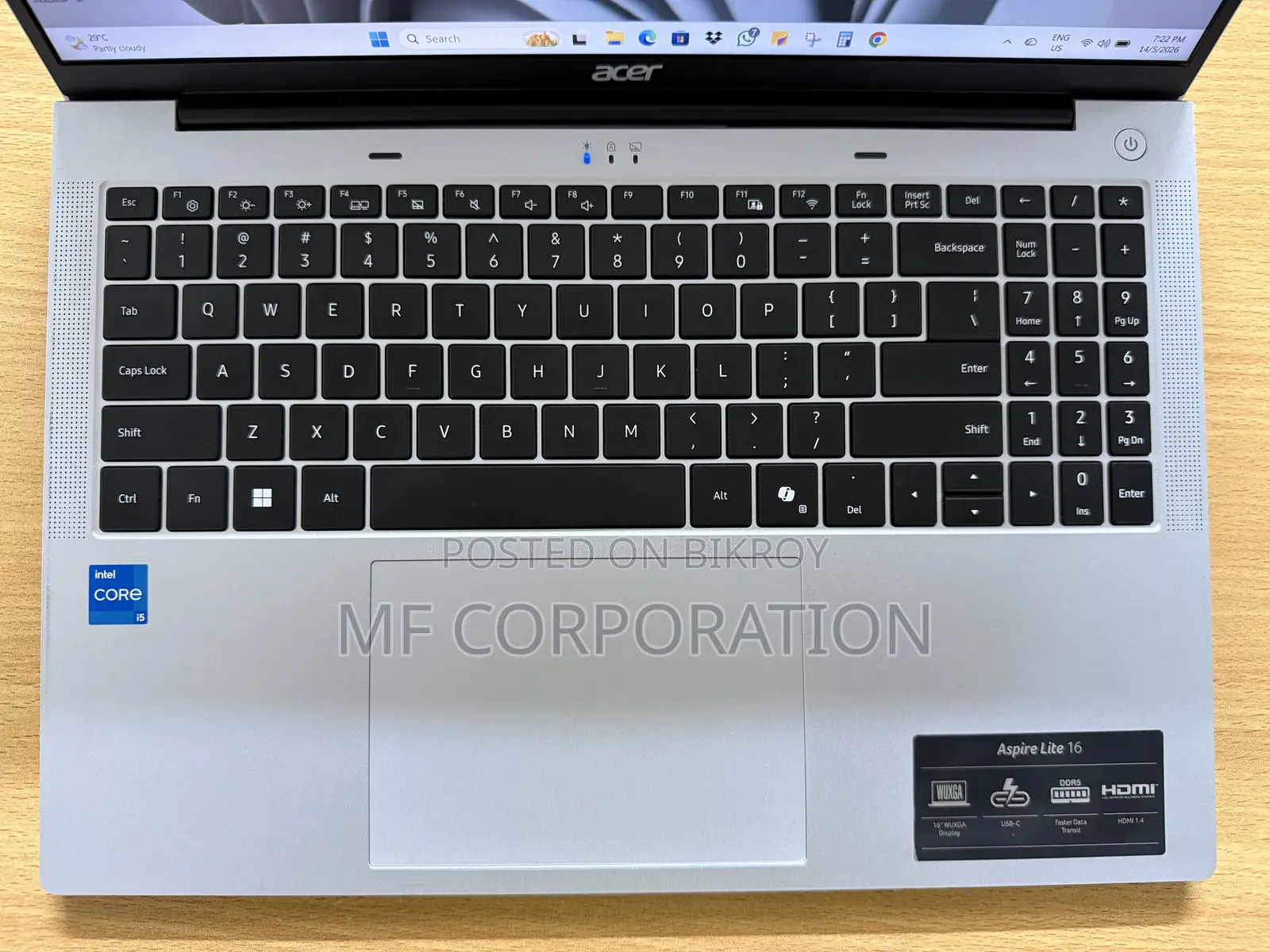 Laptop Acer 16GB Intel Core I5 SSD 512GB