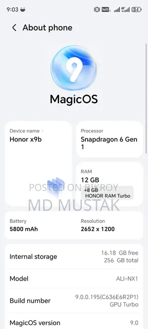 Honor X9b 5G 256 GB Bronze