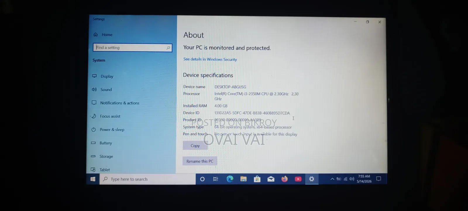 Laptop Fujitsu Amilo Pa3515 4GB Intel Core I3 SSD 128GB