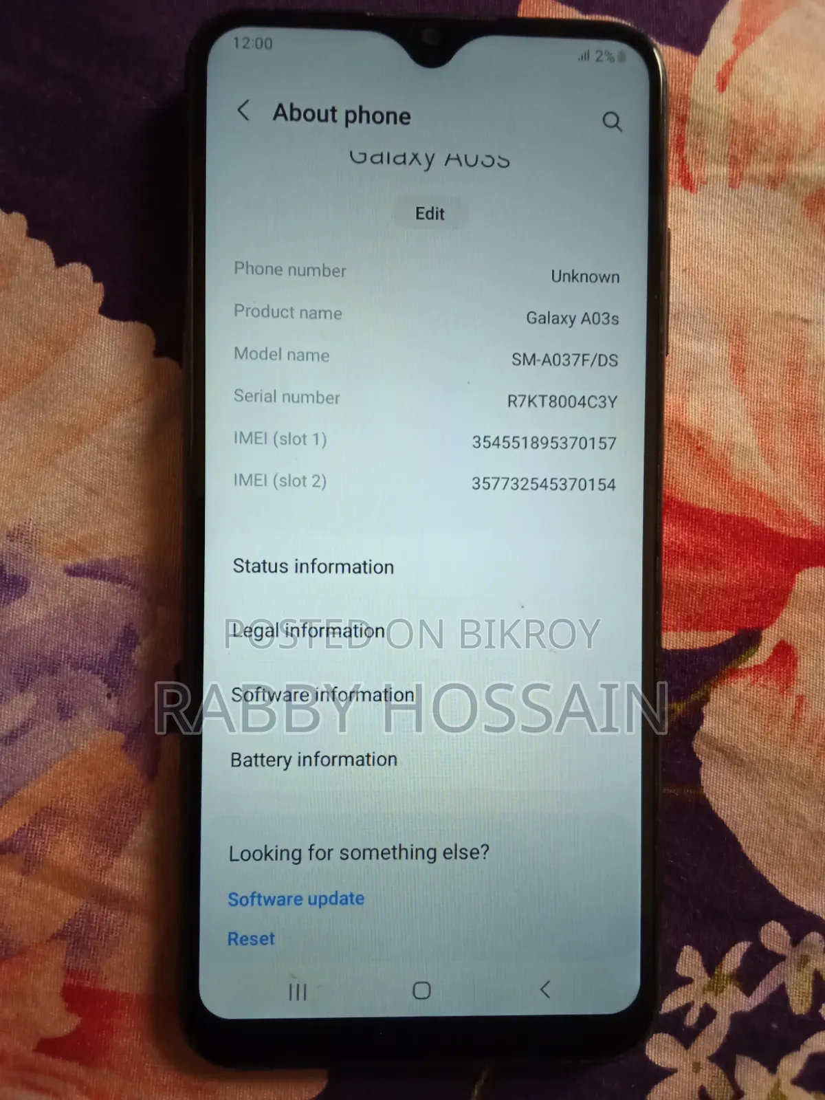 Samsung Galaxy A03s 64 GB Blue