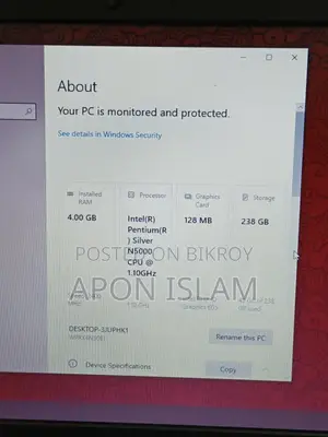 ল্যাপটপ 4GB SSD 500GB