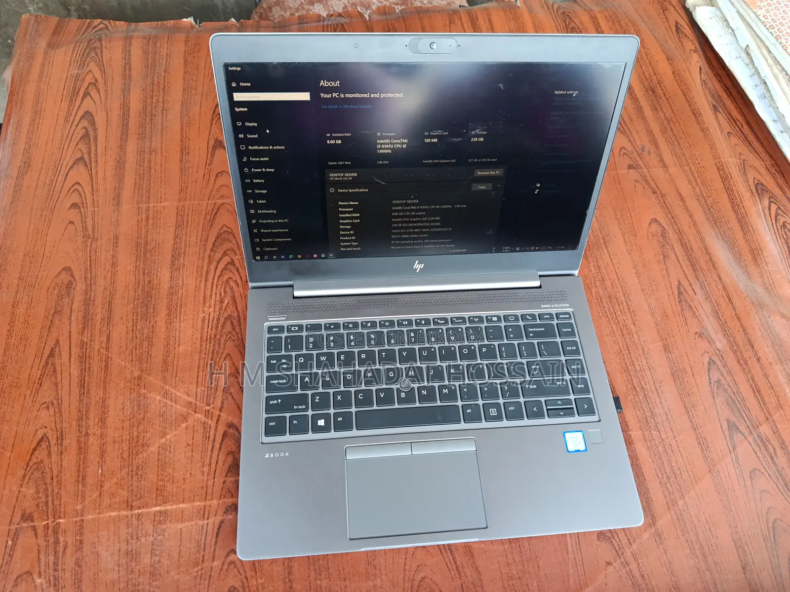 Laptop HP ZBook 14u G6 8GB Intel Core I5 SSD 256GB