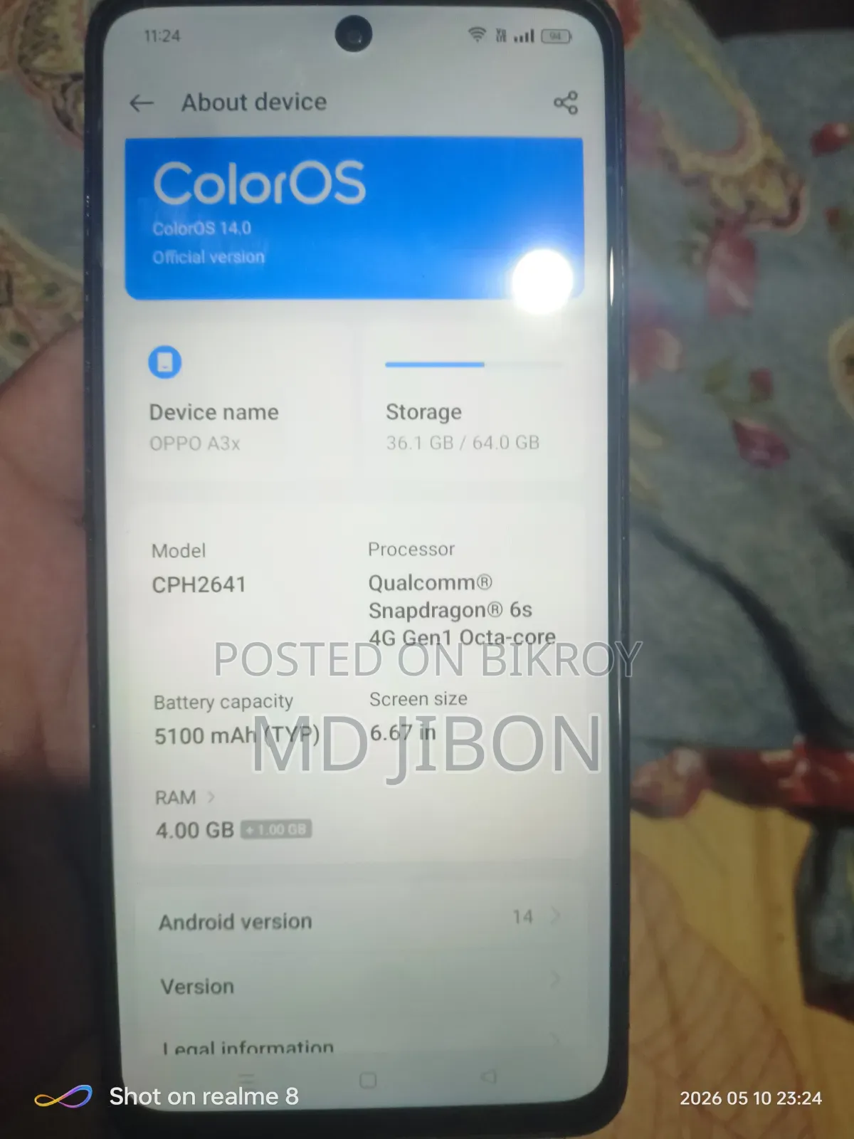 Oppo A3 64 GB Red