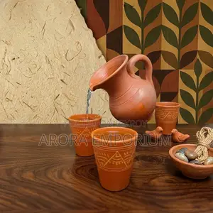 Terracotta Jug Glass Set