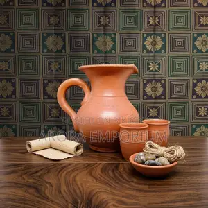 Terracotta Jug Glass Set