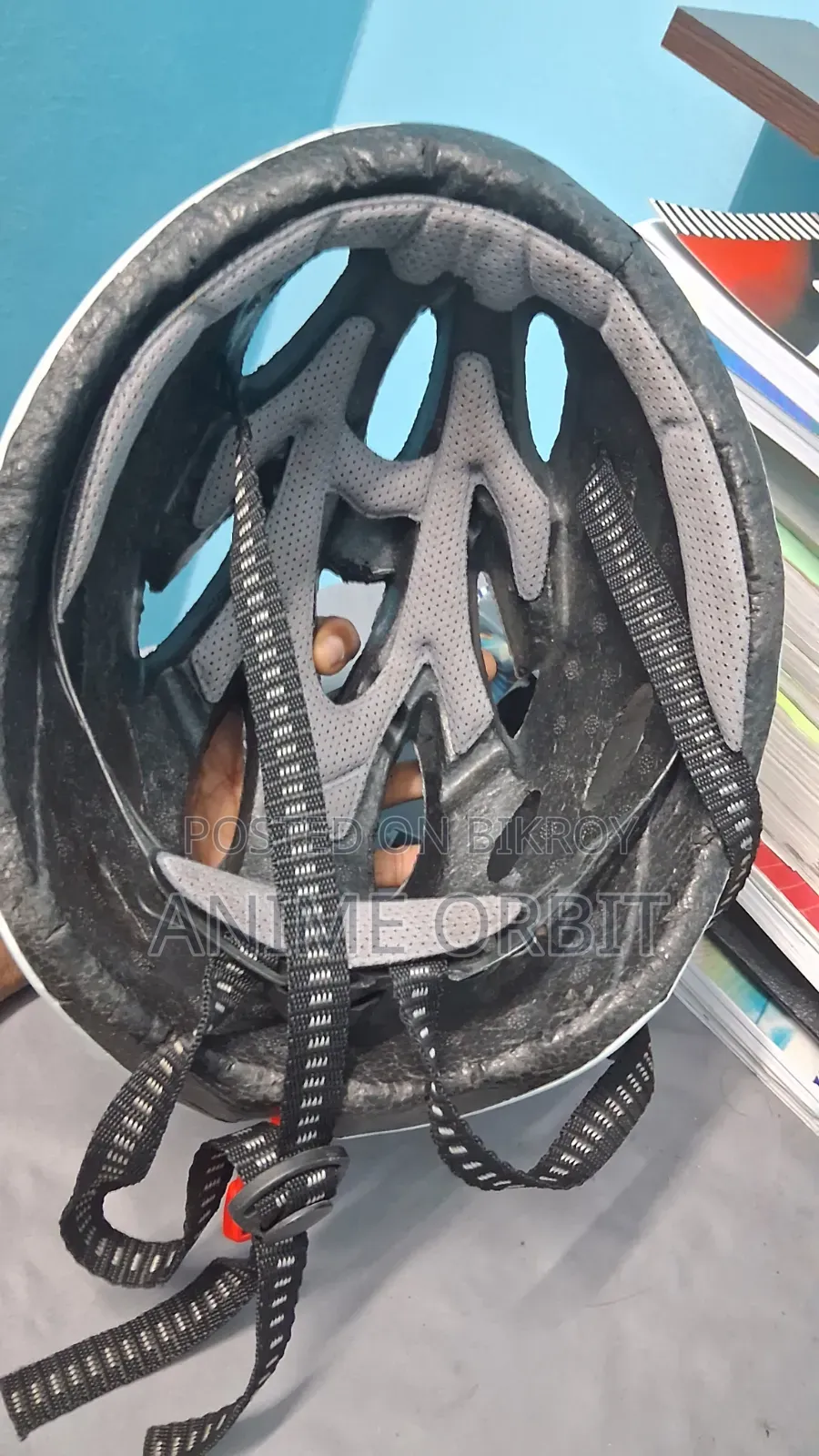 Bicycle Helmet - White Green Sports Helmet (Excellent Condition)
