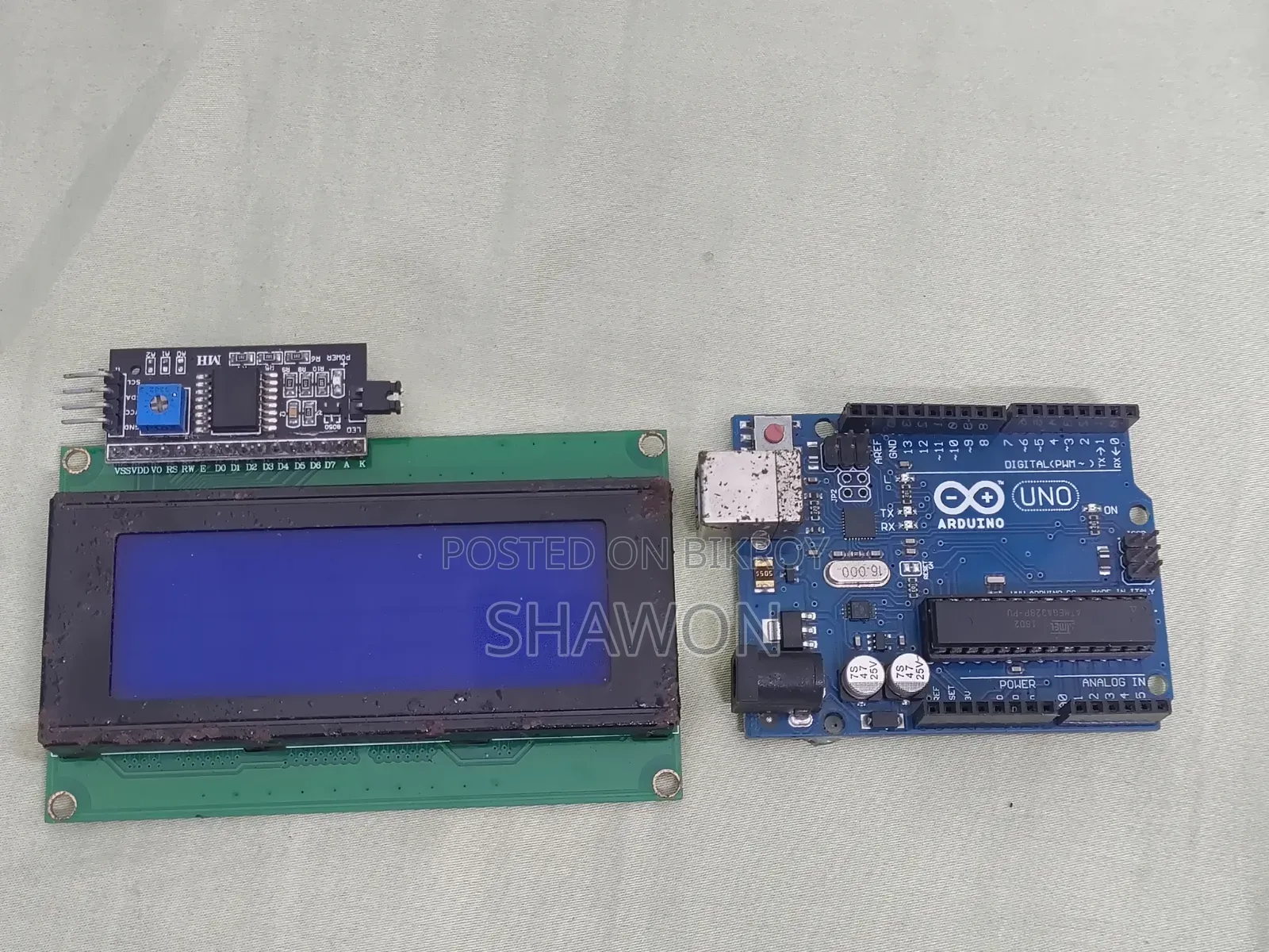 আরডুইনো ইউনো (Arduino Uno) এবং ২০x৪ এলসিডি ডিসপ্লে মডিউল