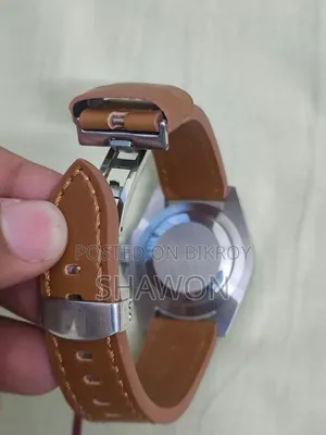 Luxury Design Leather Strap Watch (Rolex Style GMT-Master)