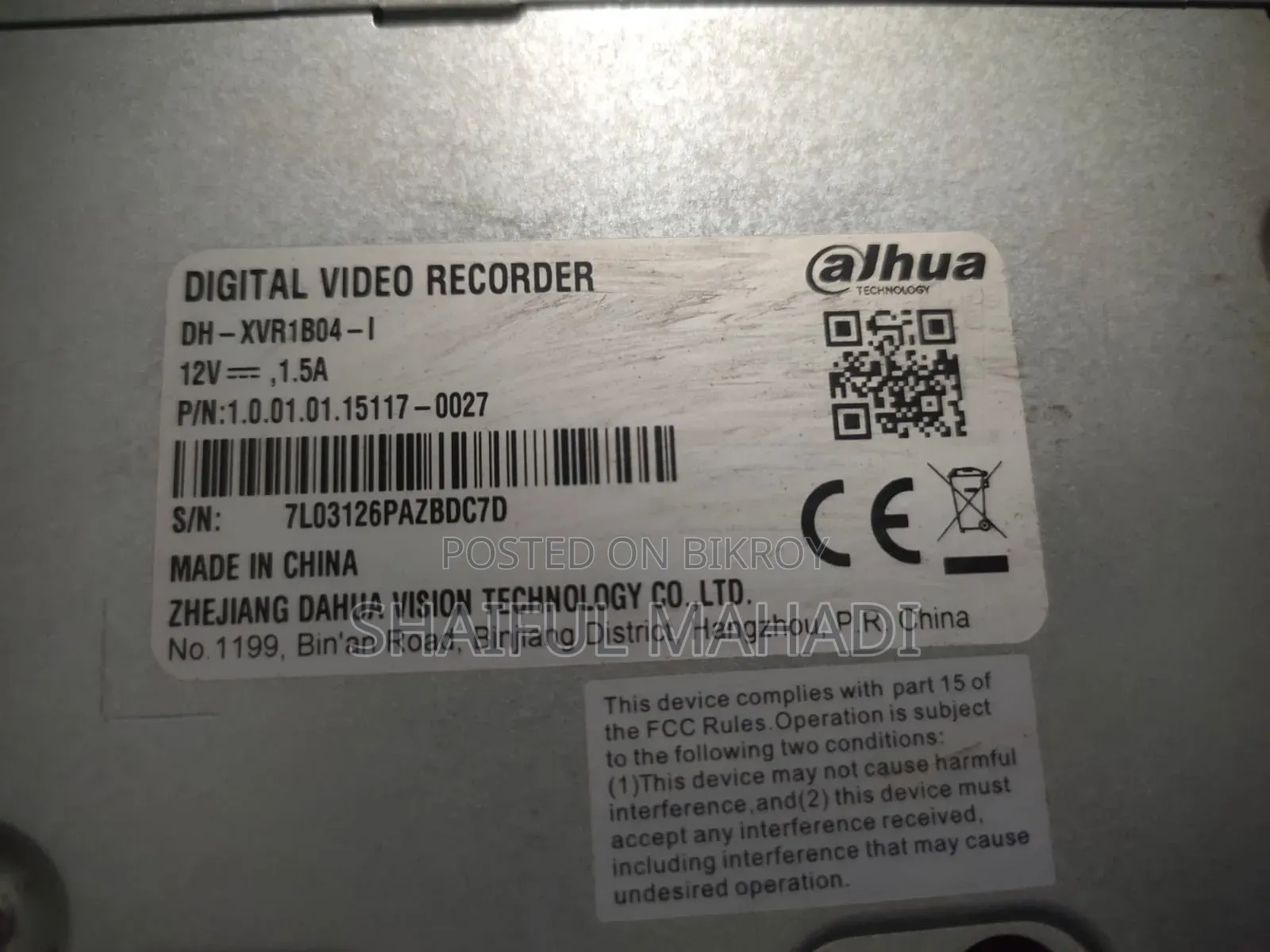 DVR 4ports Hdd500gb