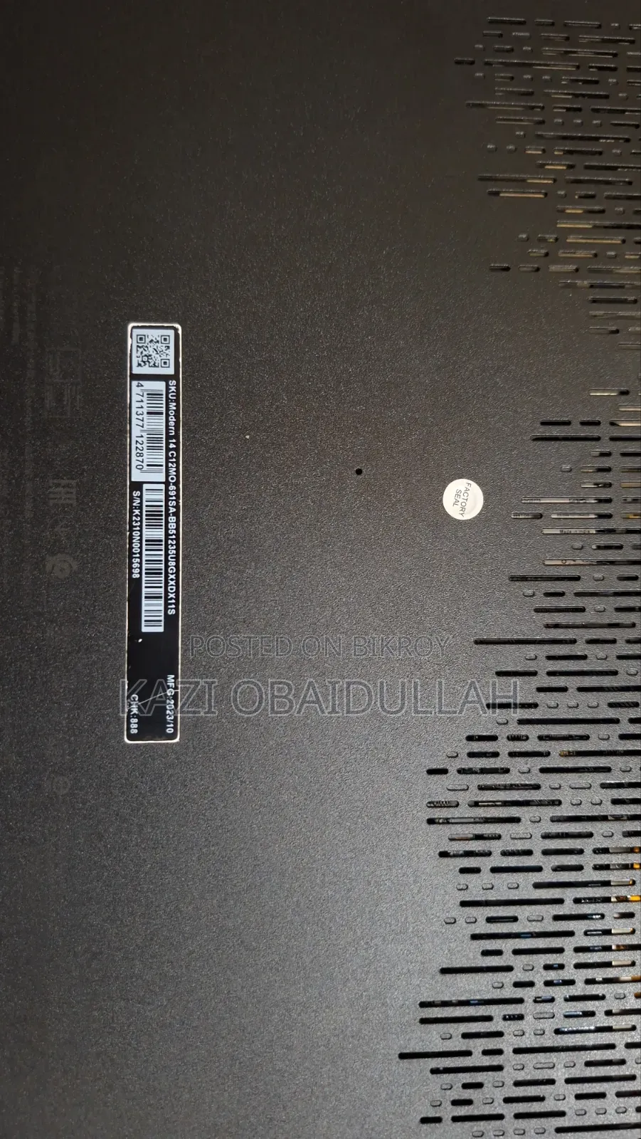 ল্যাপটপ MSI Modern 14 8GB Intel Core I5 SSD 512GB