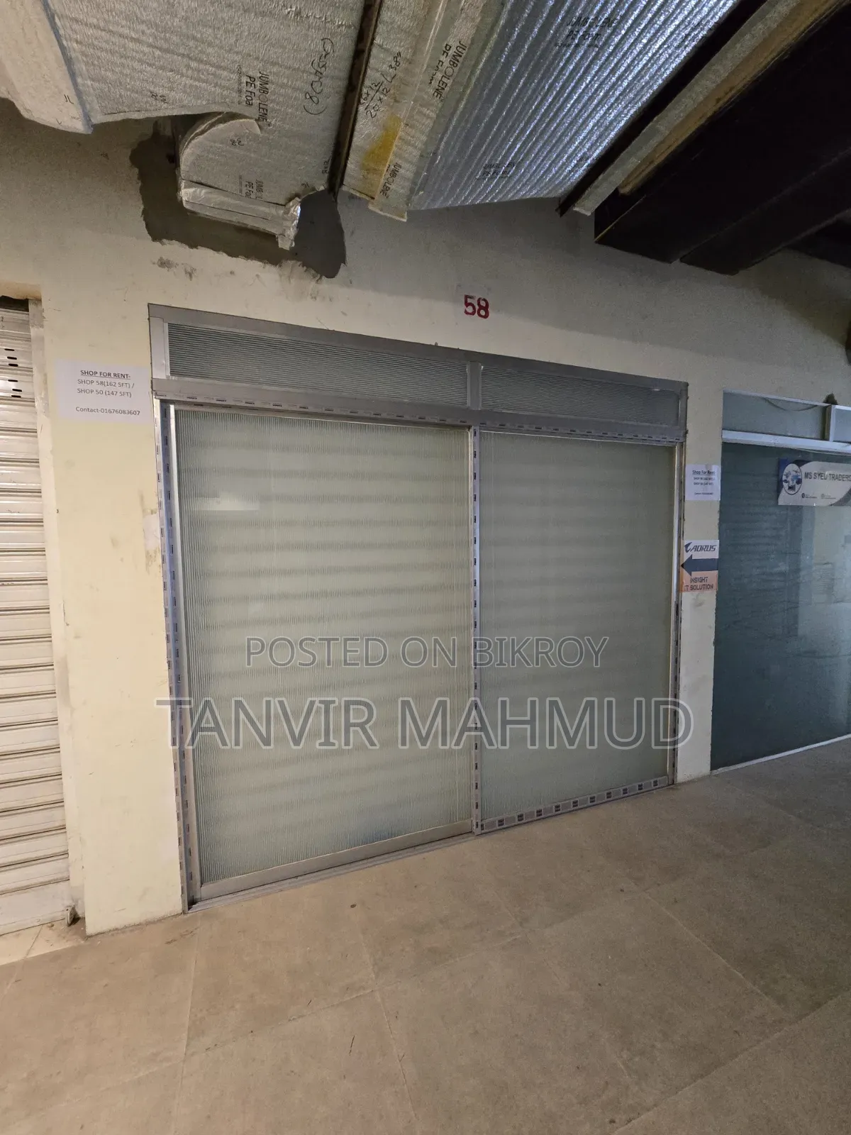 Rent- 162 Sft. Shop, Vincita Shopping Center, Rupnagar, Mirpur, Dhaka