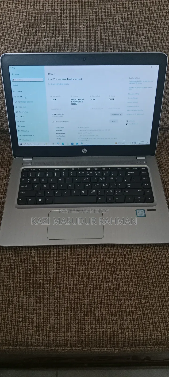 Laptop HP ProBook 450 G4 16GB Intel Core I5 SSD 1T