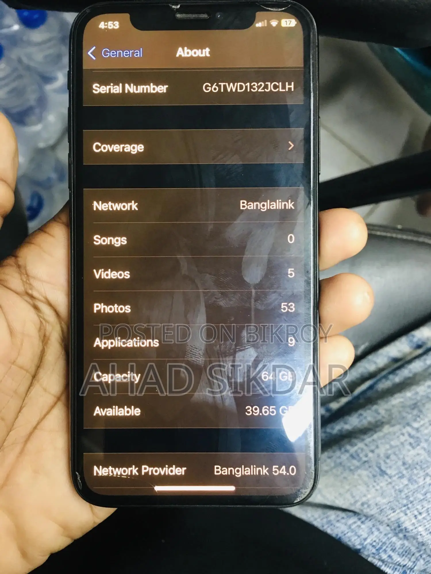 Apple iPhone X 64 GB Black
