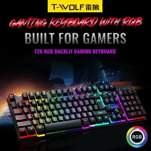 T-Wolf T20 Wired RGB Gaming Keyboard