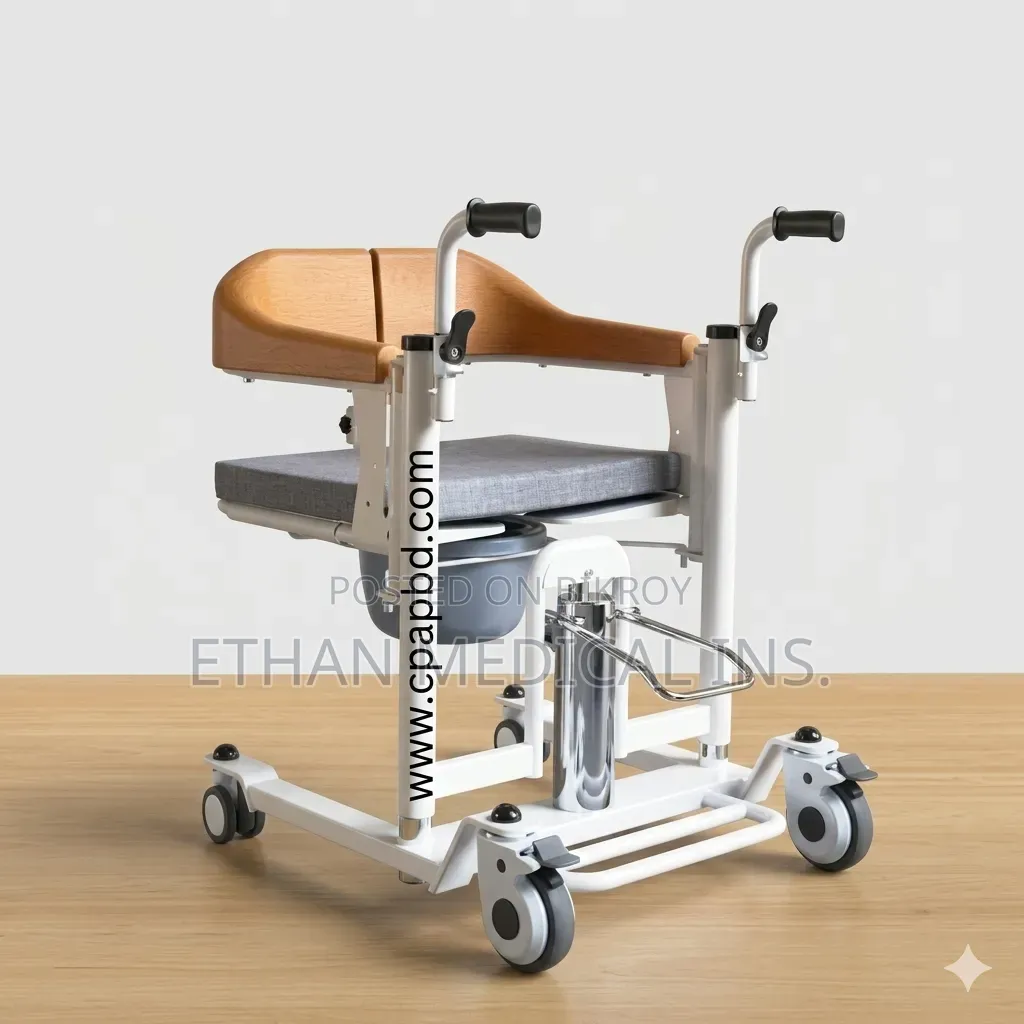 Multifunctional Patient Lifting With Commode Wheelchair