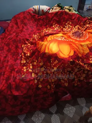 একফুলের বিছানার চাদর বালিশ ও কোলবালিশের কাভার সহ I