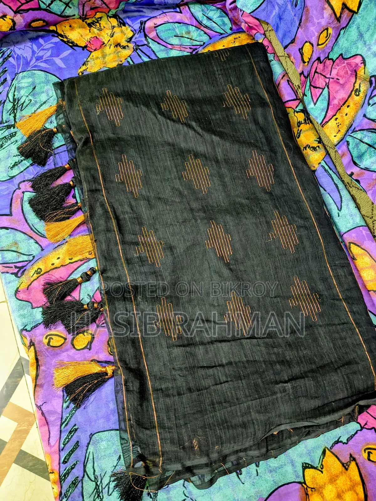 Black Jamdani Saree