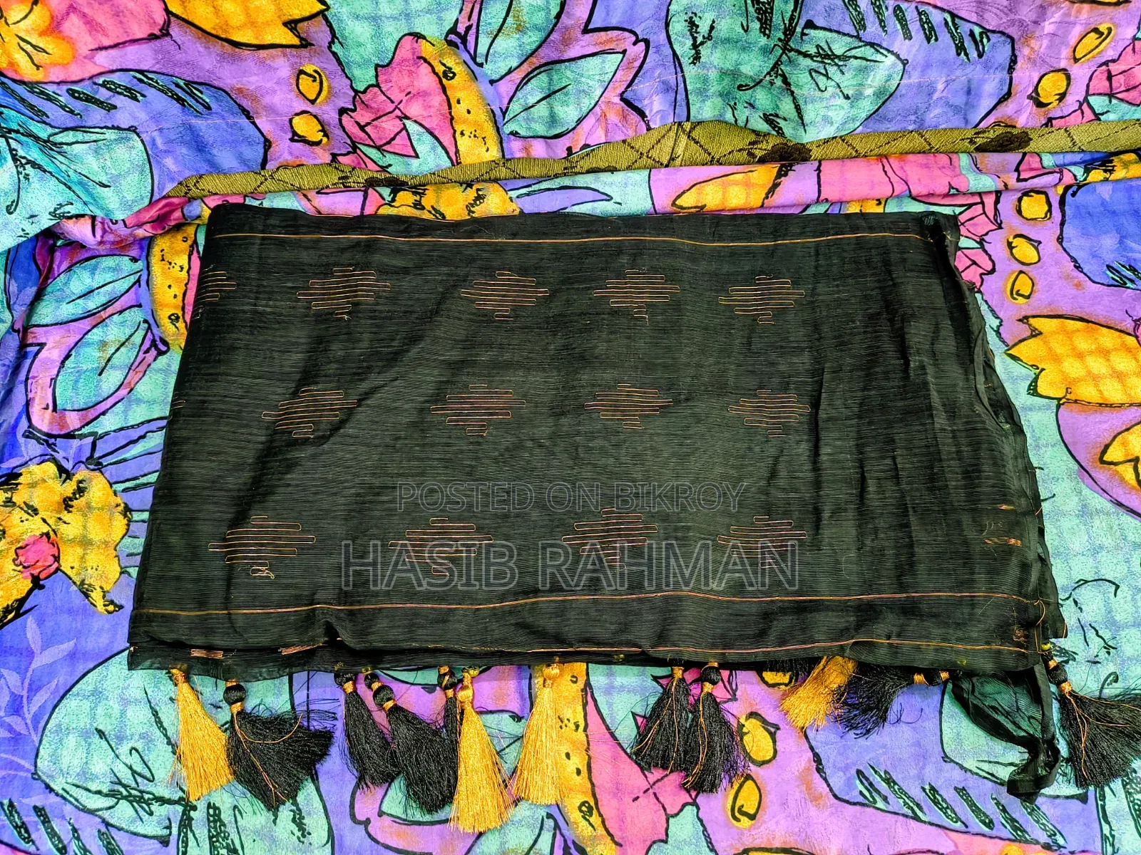 Black Jamdani Saree