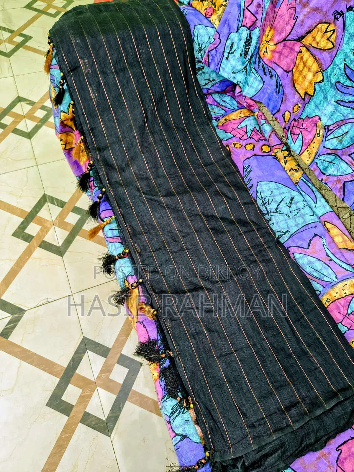 Black Jamdani Saree