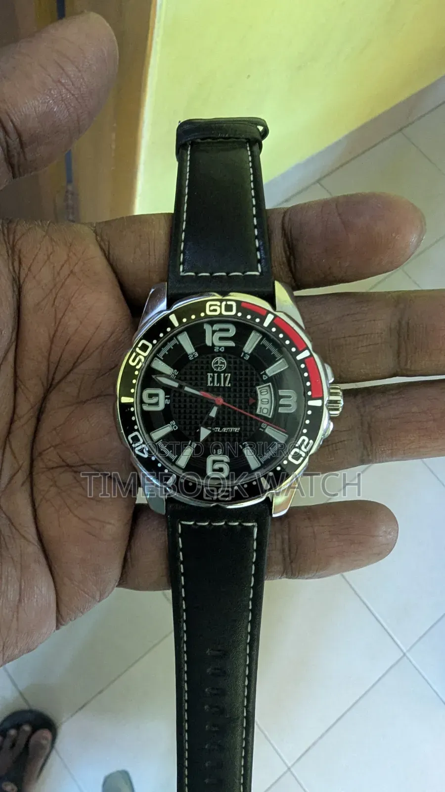 Eliz Quartz Beautiful Pepsi Bezel 100% Genuine
