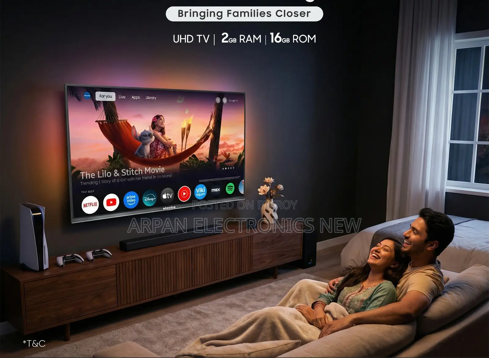 Sony 65" Smart Tv 5 Years Guaranty
