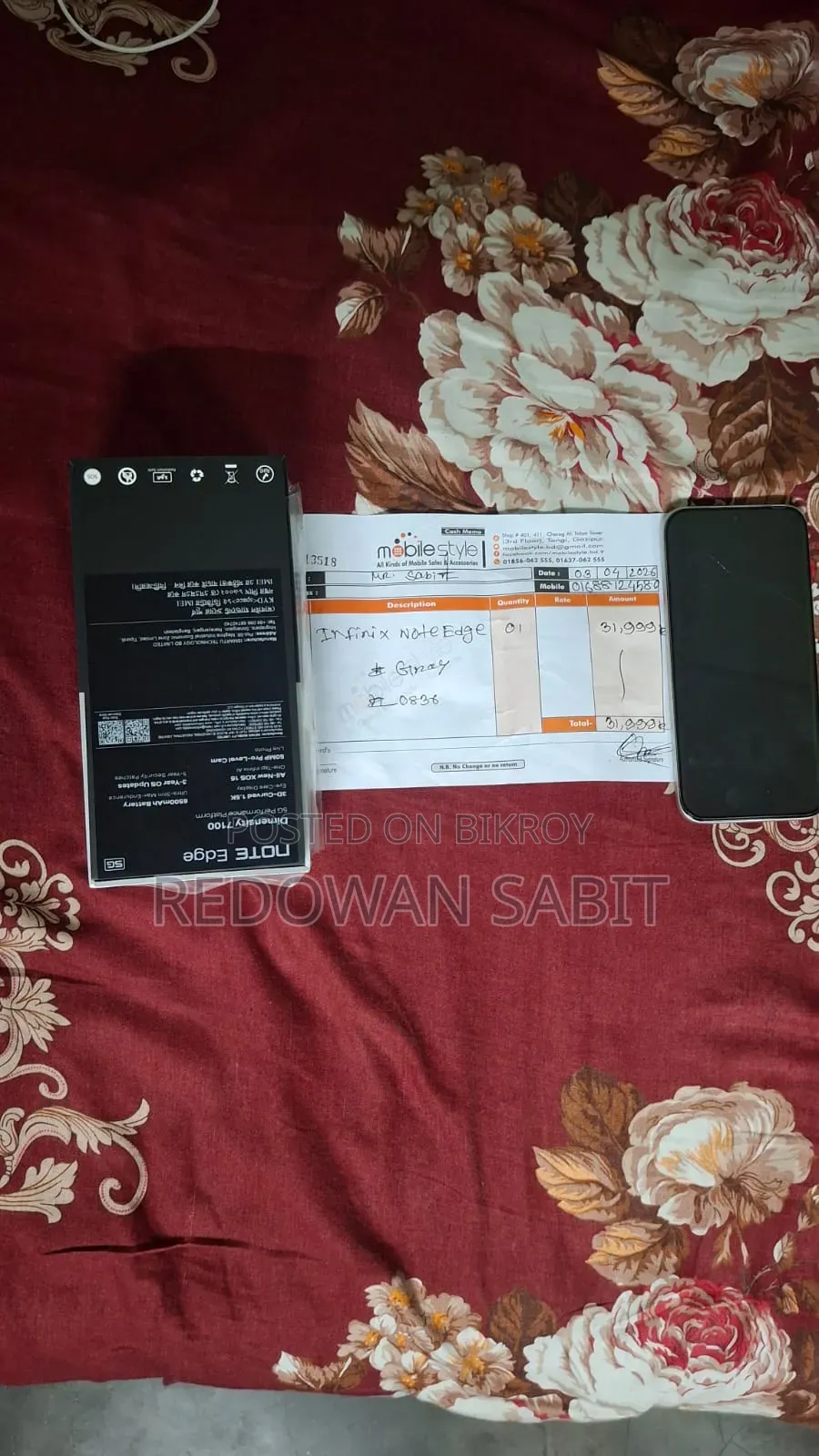 Infinix Note Edge 256 GB Silver