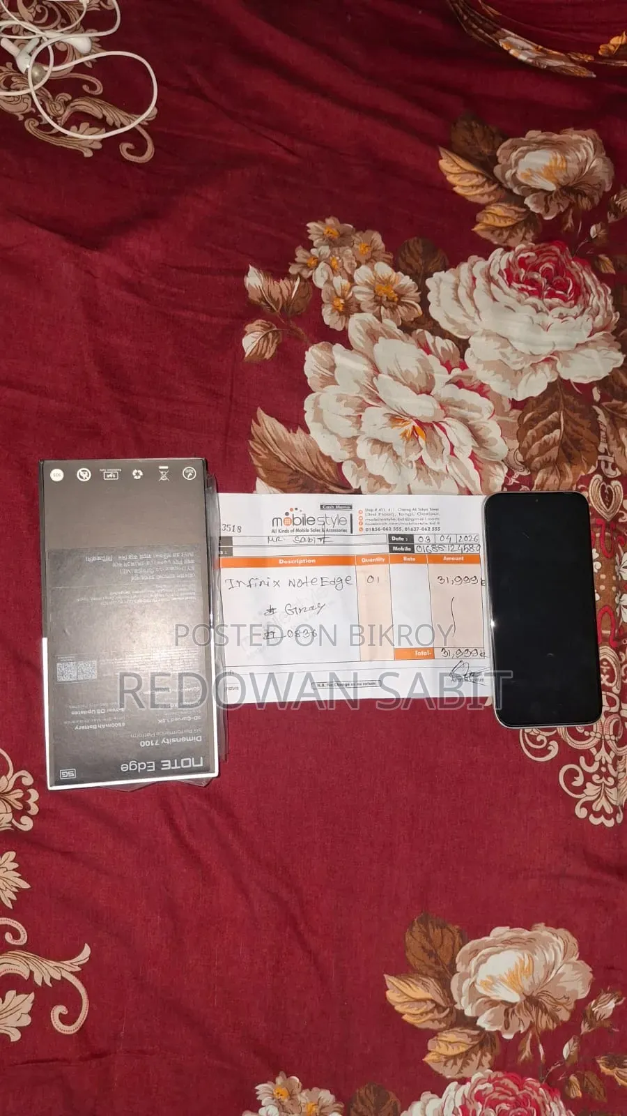 Infinix Note Edge 256 GB Silver